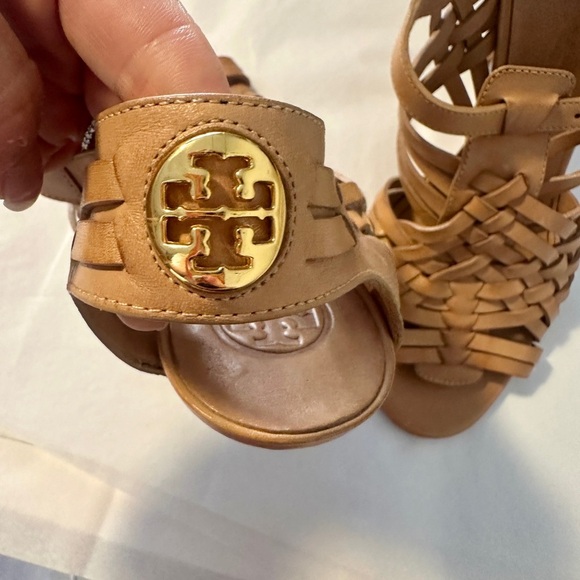 Tory Burch Elegant Heeled Sandals 
Nadia Huarache Royal Tan Sz 10 Leather $299 - Picture 6 of 6